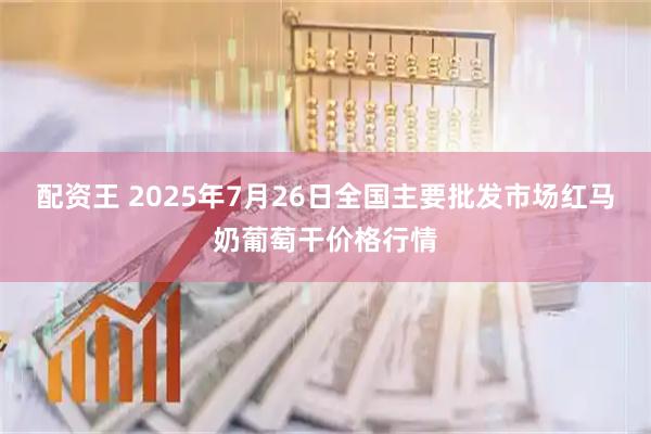 配资王 2025年7月26日全国主要批发市场红马奶葡萄干价格行情