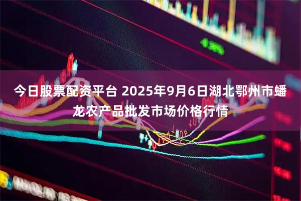 今日股票配资平台 2025年9月6日湖北鄂州市蟠龙农产品批发市场价格行情